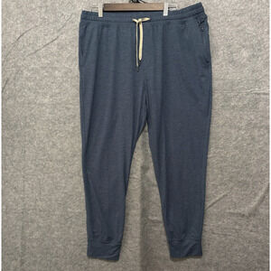 Right of Way Jogger Pants Mens XL Blue Zip Pockets Drawstring Stretch Athleisure